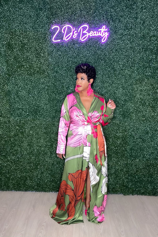 Floral Maxi Wrap Dress
