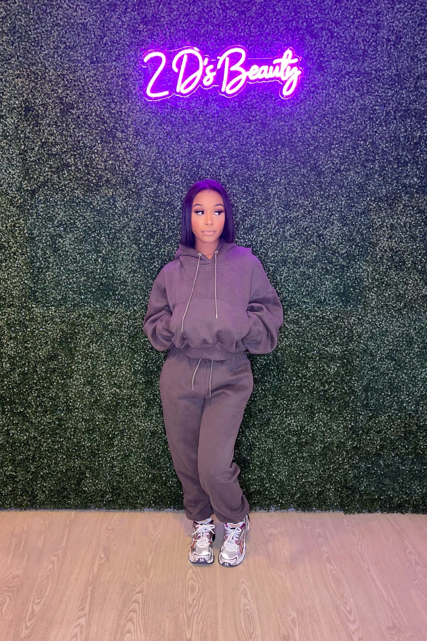 Grey Sweat Cute Set