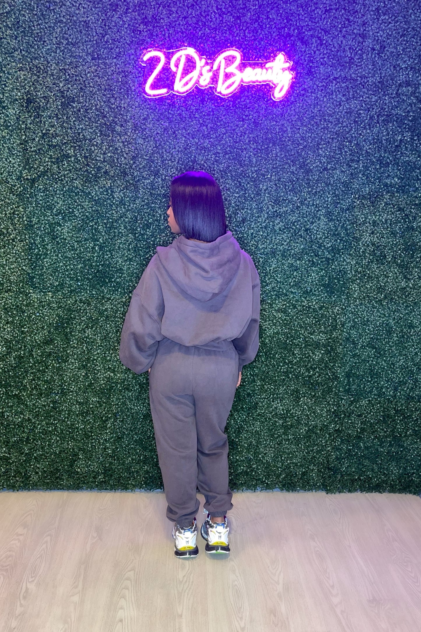 Grey Sweat Cute Set
