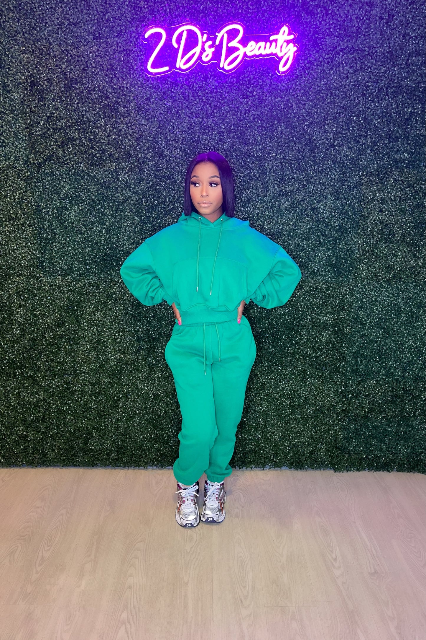 Green Sweat Cute Set