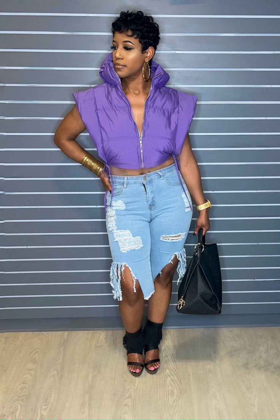 Purple Down Vest