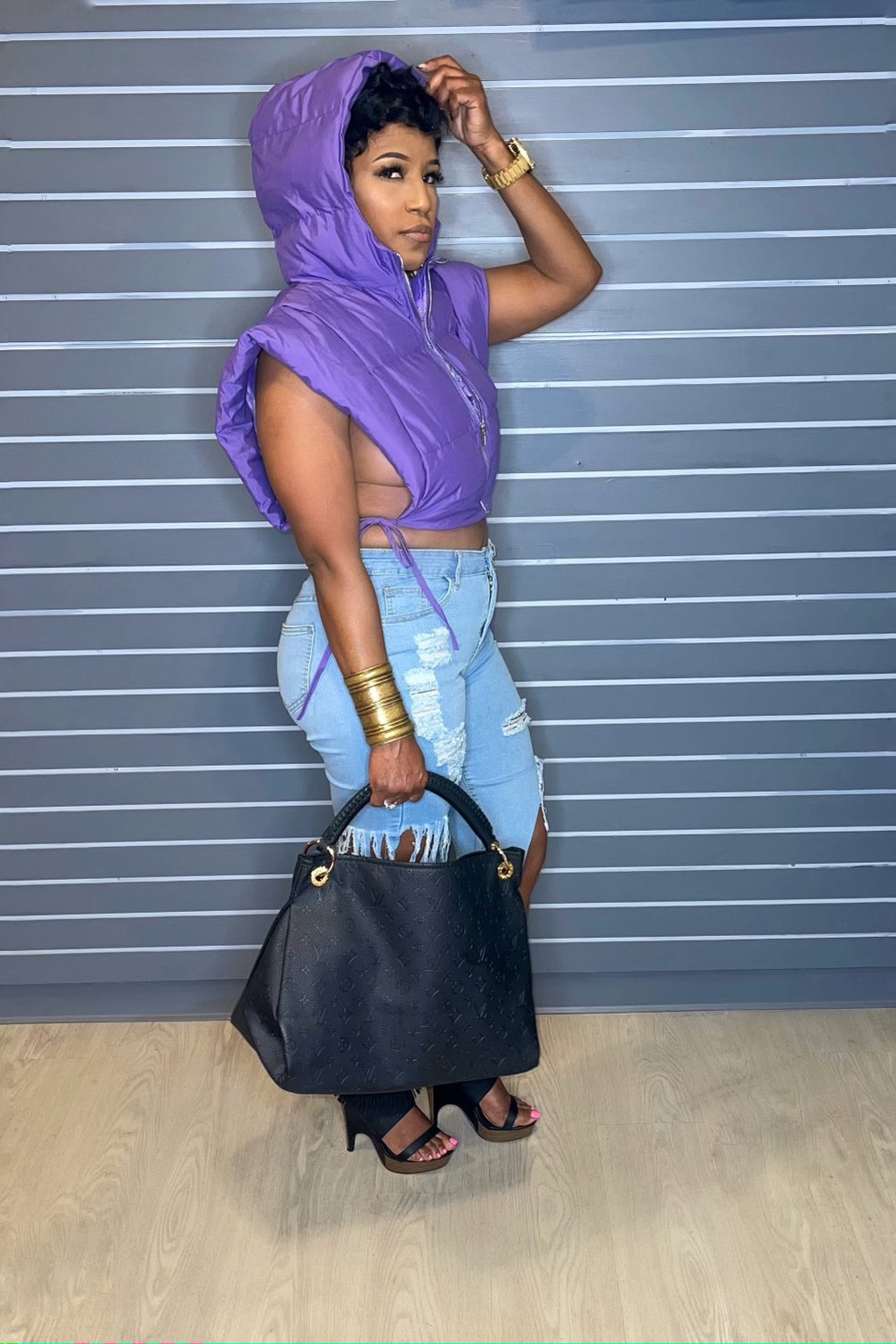 Purple Down Vest