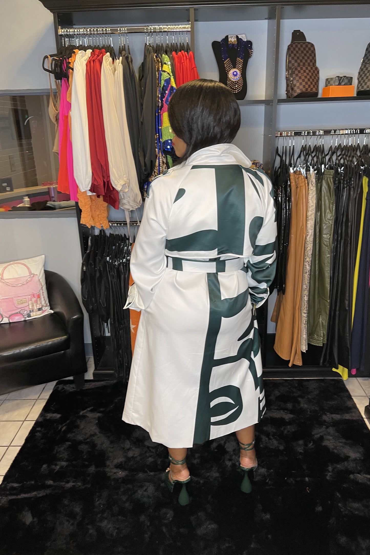 Hunter White Trench Coat