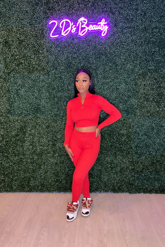 Burnt Orange Active Two Piece Set