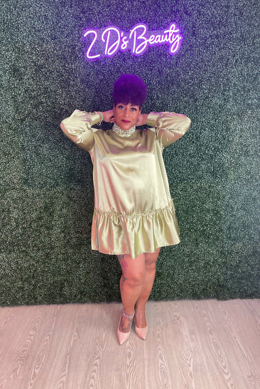 Mint Green Baby Doll Swing Dress