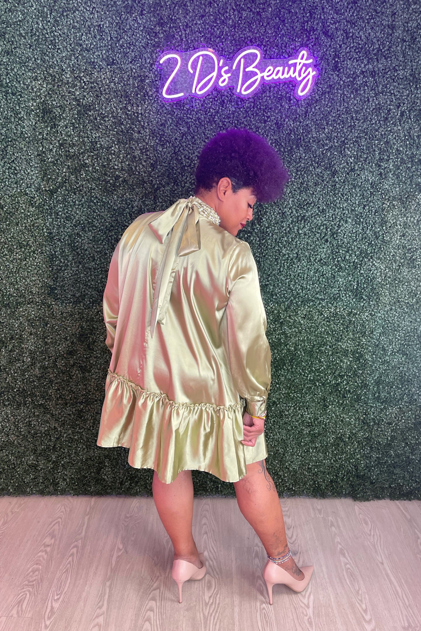 Mint Green Baby Doll Swing Dress