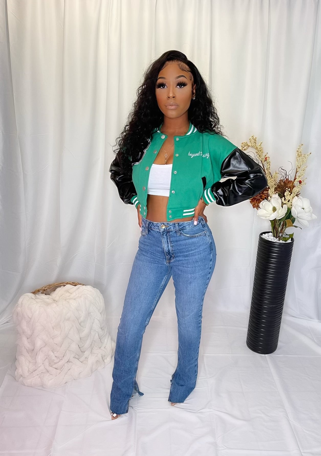 Green Black Varsity Jacket