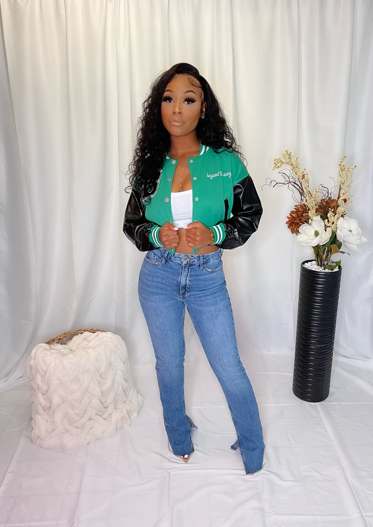 Green Black Varsity Jacket