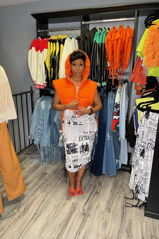 Sleeveless Orange Vest